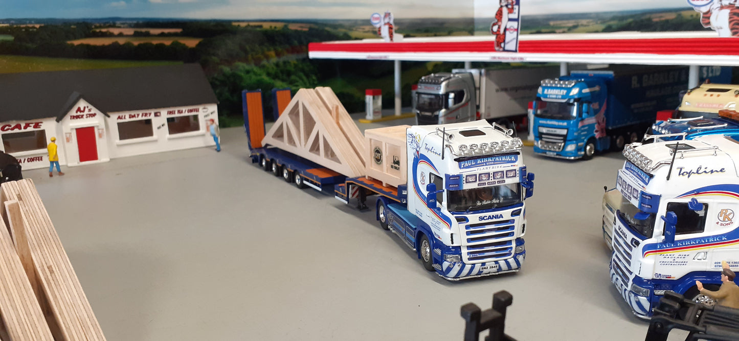1:50 Scale Handcrafted Timber Roof Trusses x 4, Plus Small Box