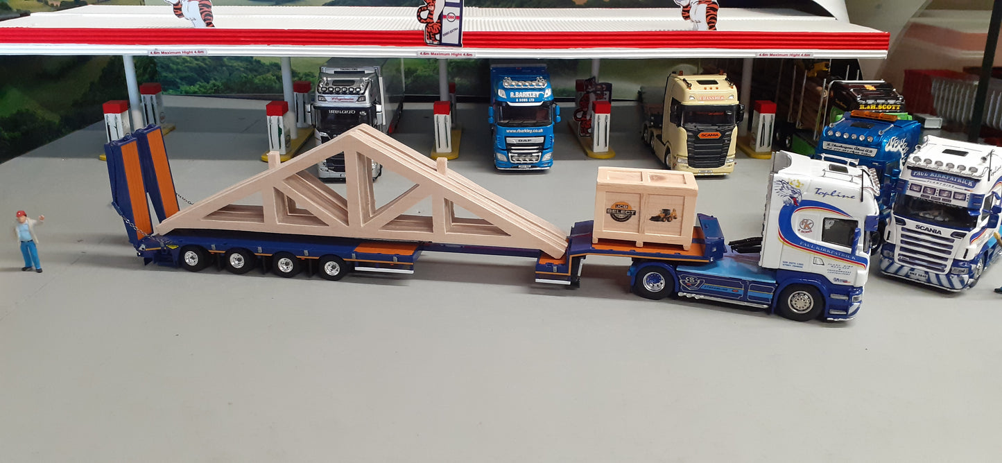 1:50 Scale Handcrafted Timber Roof Trusses x 4, Plus Small Box