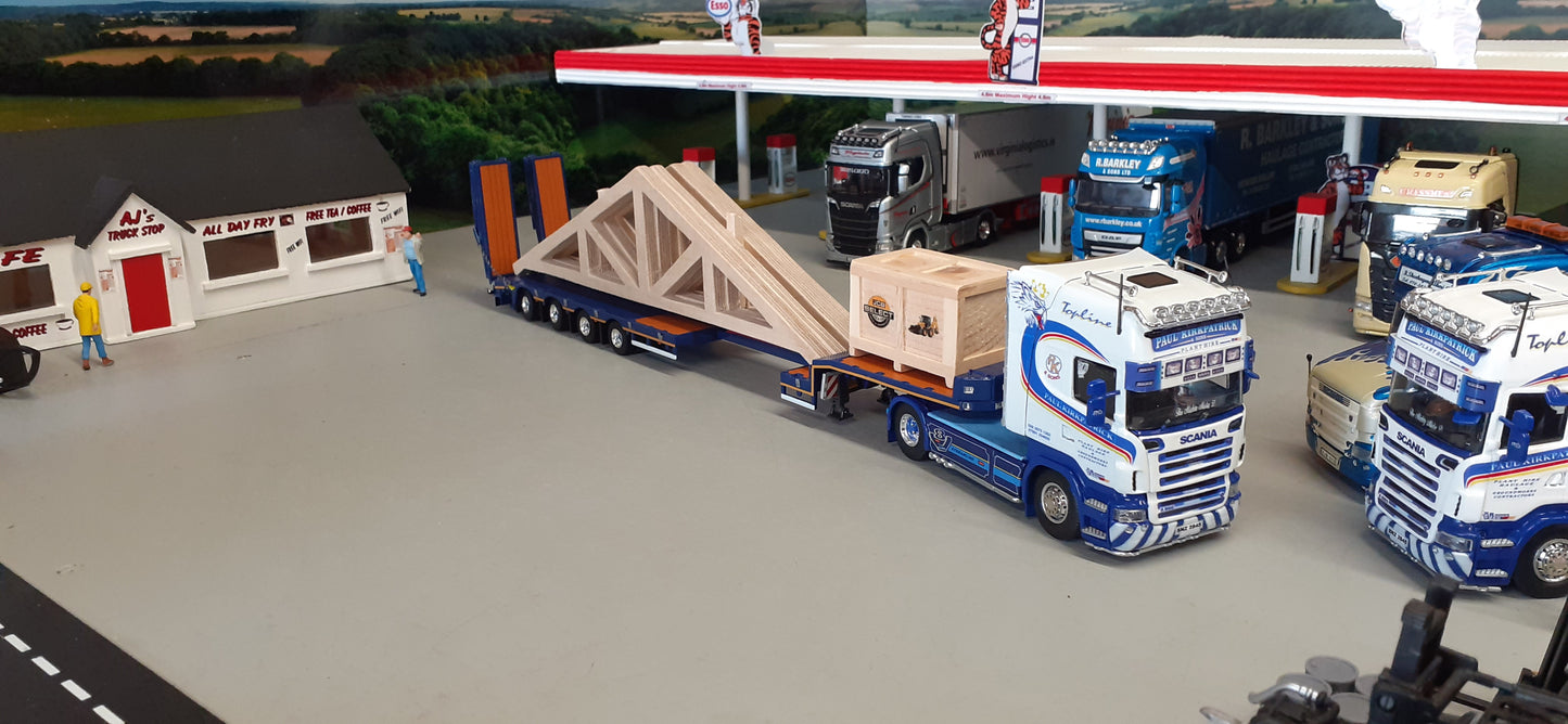 1:50 Scale Handcrafted Timber Roof Trusses x 4, Plus Small Box
