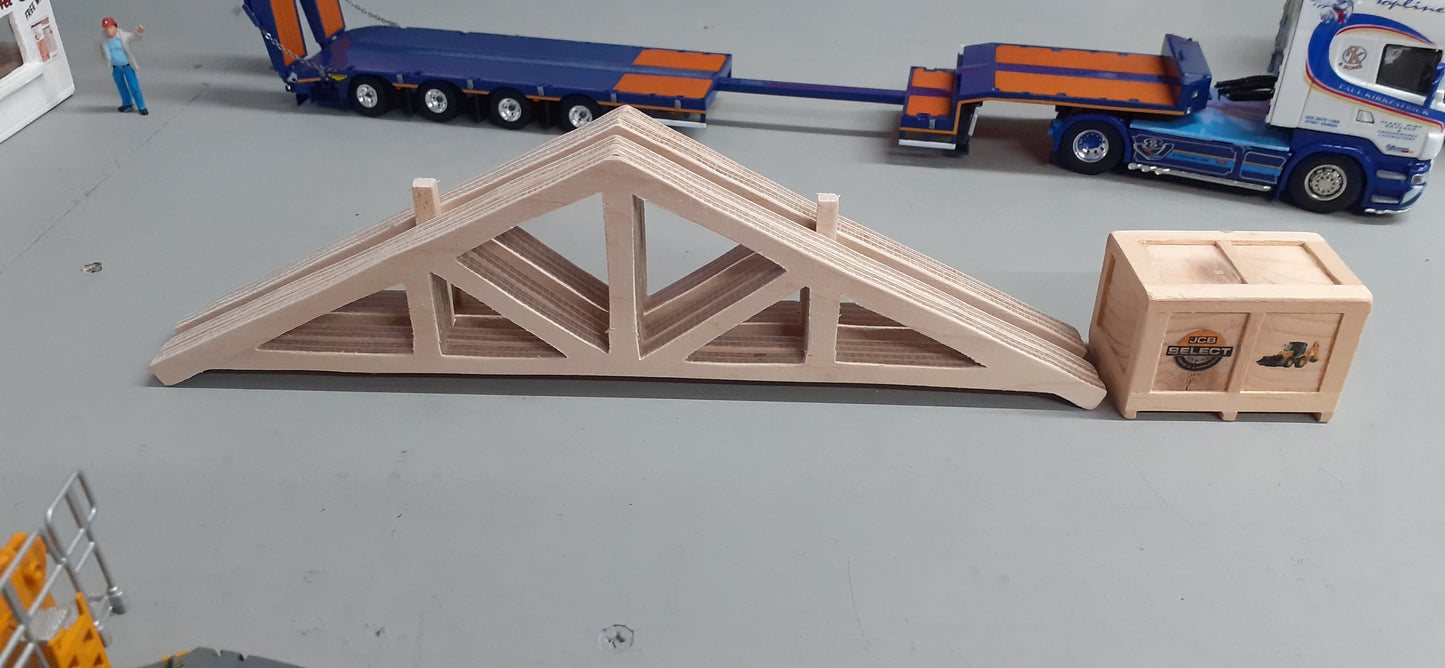 1:50 Scale Handcrafted Timber Roof Trusses x 4, Plus Small Box