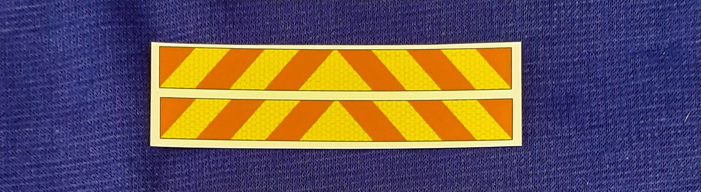 1:50 Scale Chevron Bumper Decals, Scania, Volvo, Daf Clear Waterslide Decals