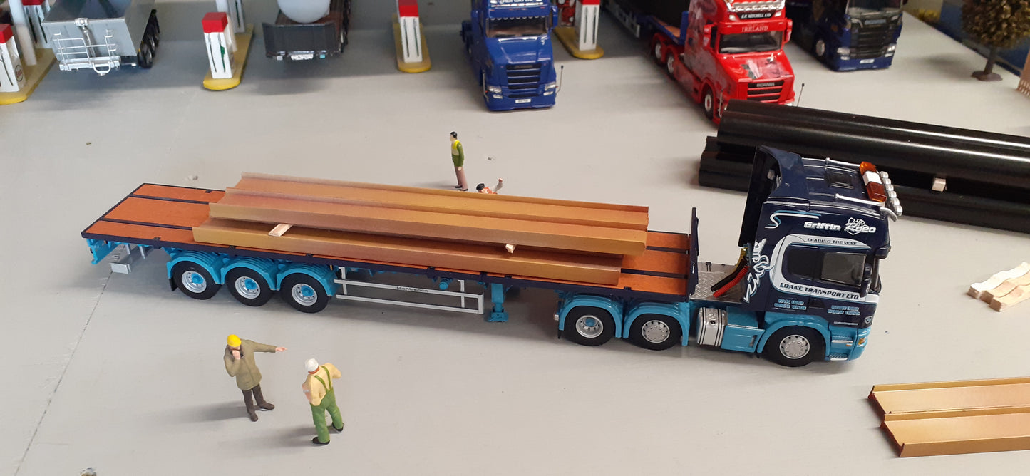 1:50 Scale Pipe Load, steel Loads, Scania, Volvo, Daf