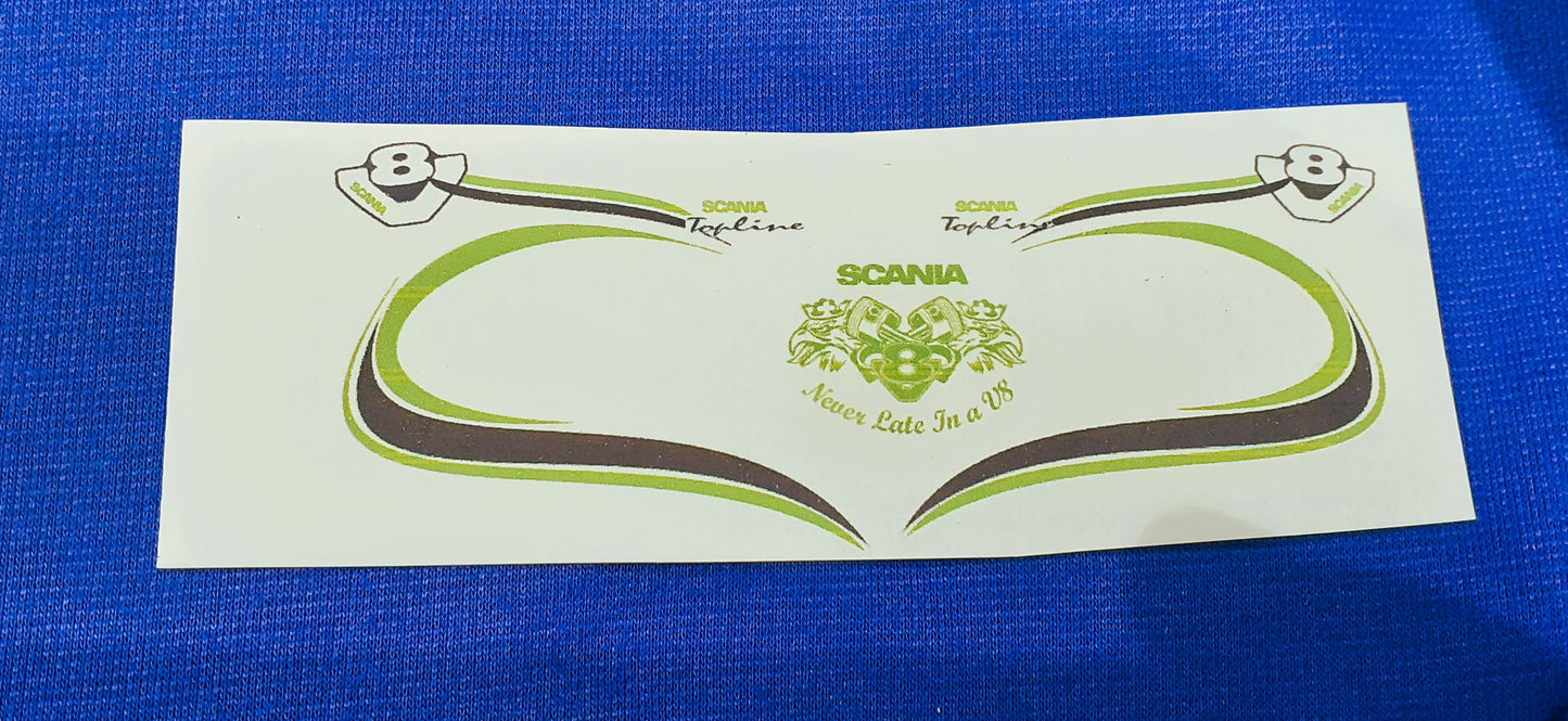 1:50 Scale Scania V8 Topline Griffin, Clear Waterslide Decals