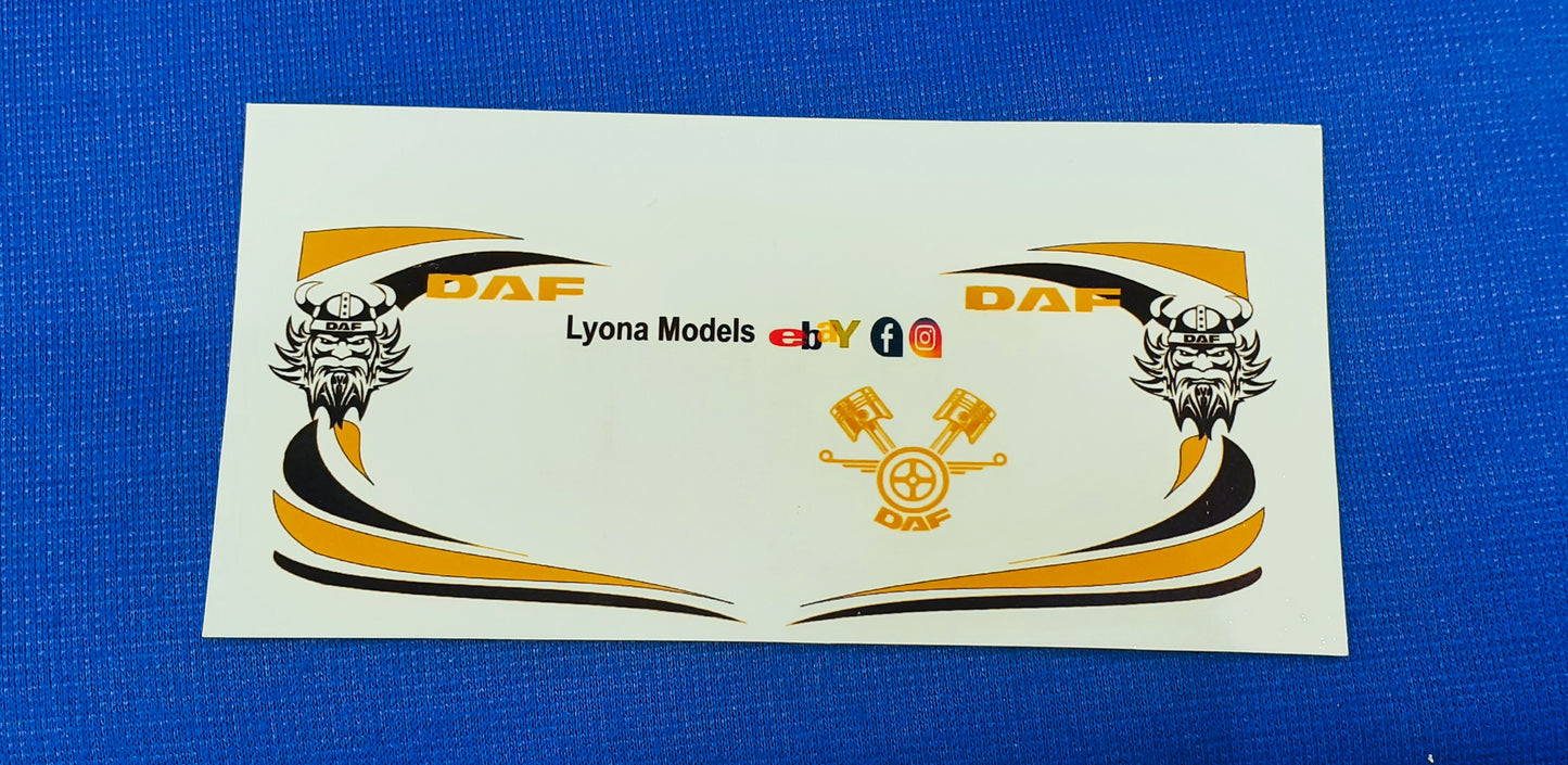 1:50 Scale Daf Decals, Daffy Duck, Clear Waterslide Decals