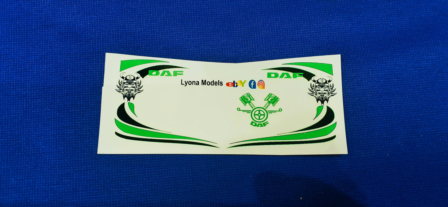 1:50 Scale Daf Decals, Daffy Duck, Clear Waterslide Decals