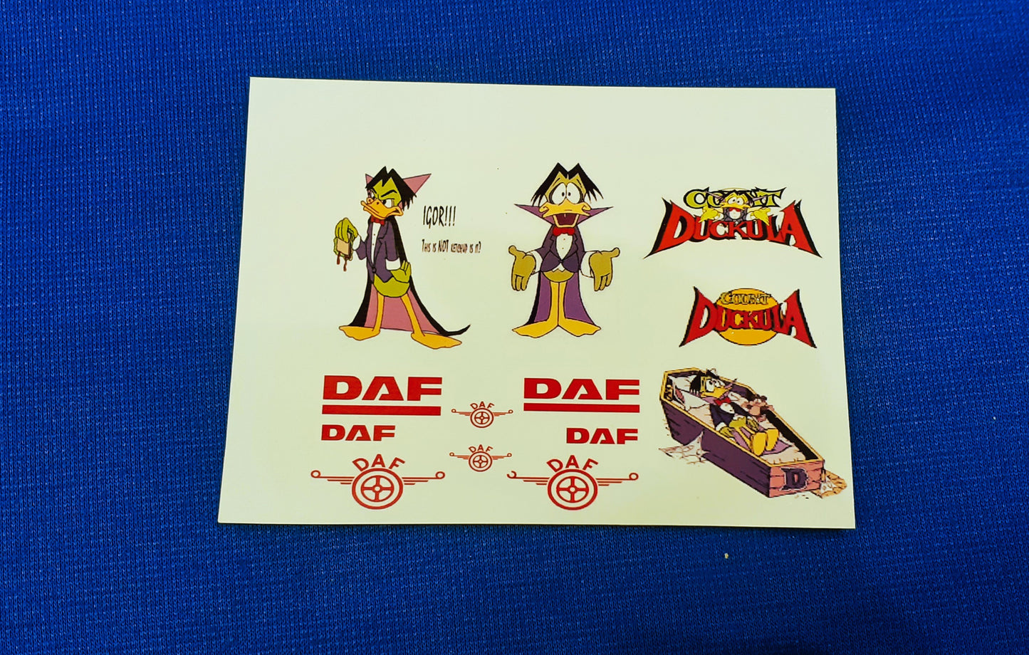 1:50 Scale Daf Decals, Daffy Duck, Clear Waterslide Decals