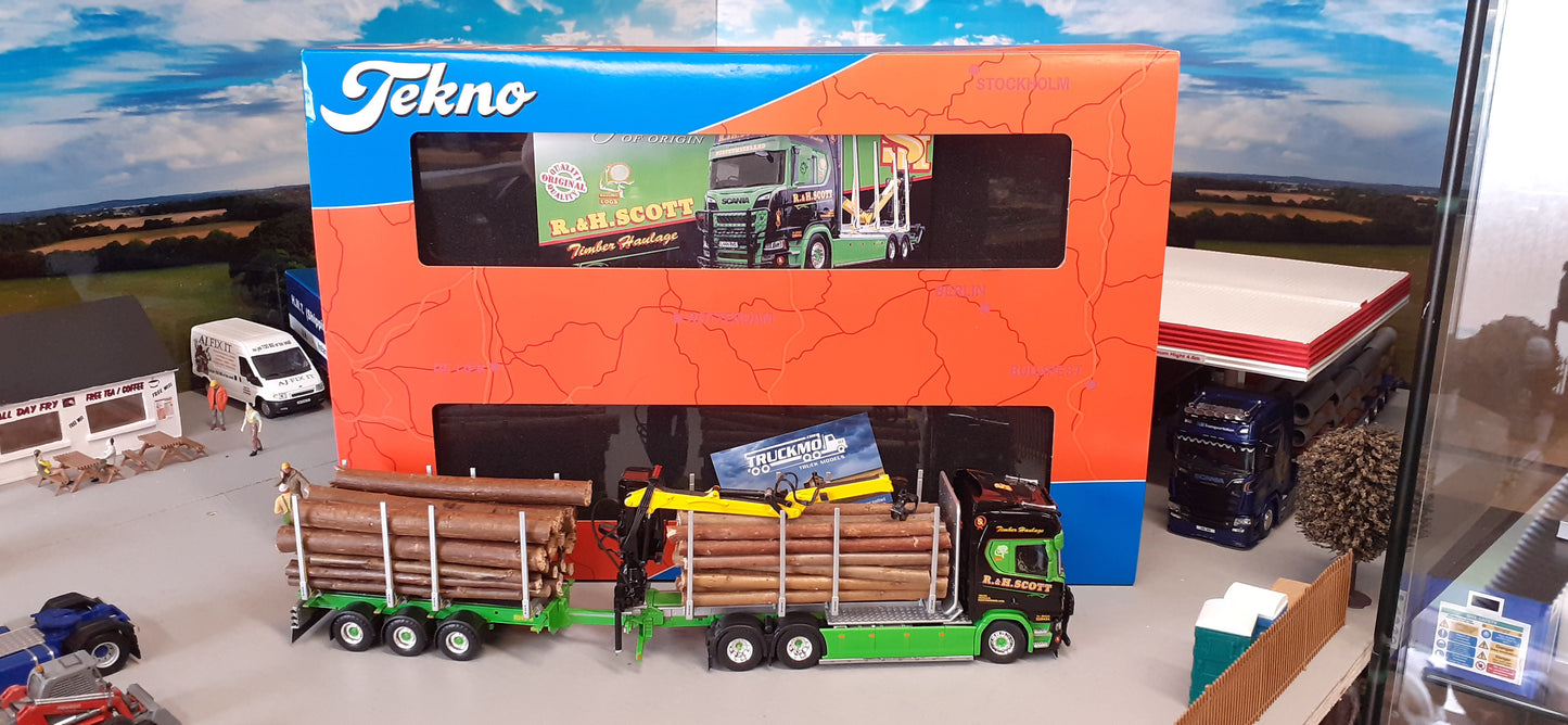 1:50 Scale Tekno R&H Scott Timber Haulage, Scania Rigid & Trailer
