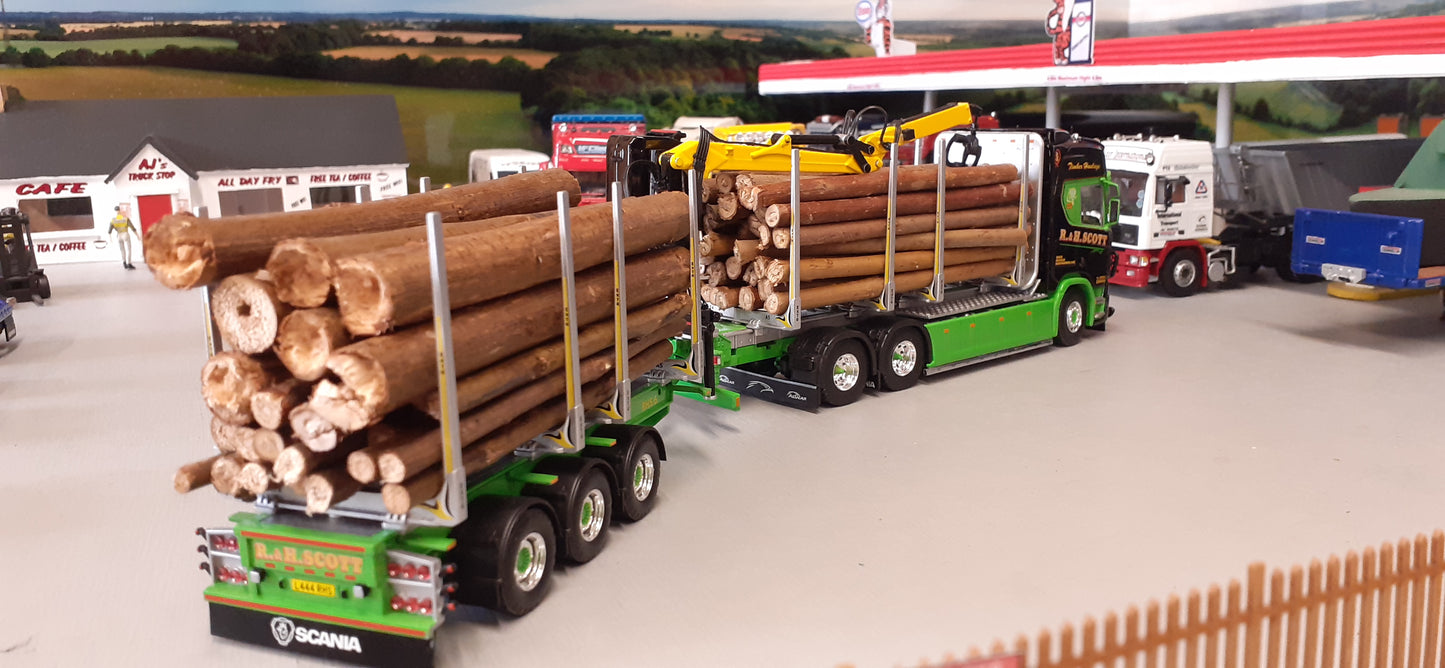 1:50 Scale Tekno R&H Scott Timber Haulage, Scania Rigid & Trailer