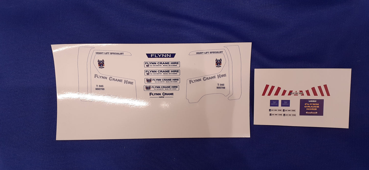 1:50 Scale Flynn Crane Hire Scania Highline Decals