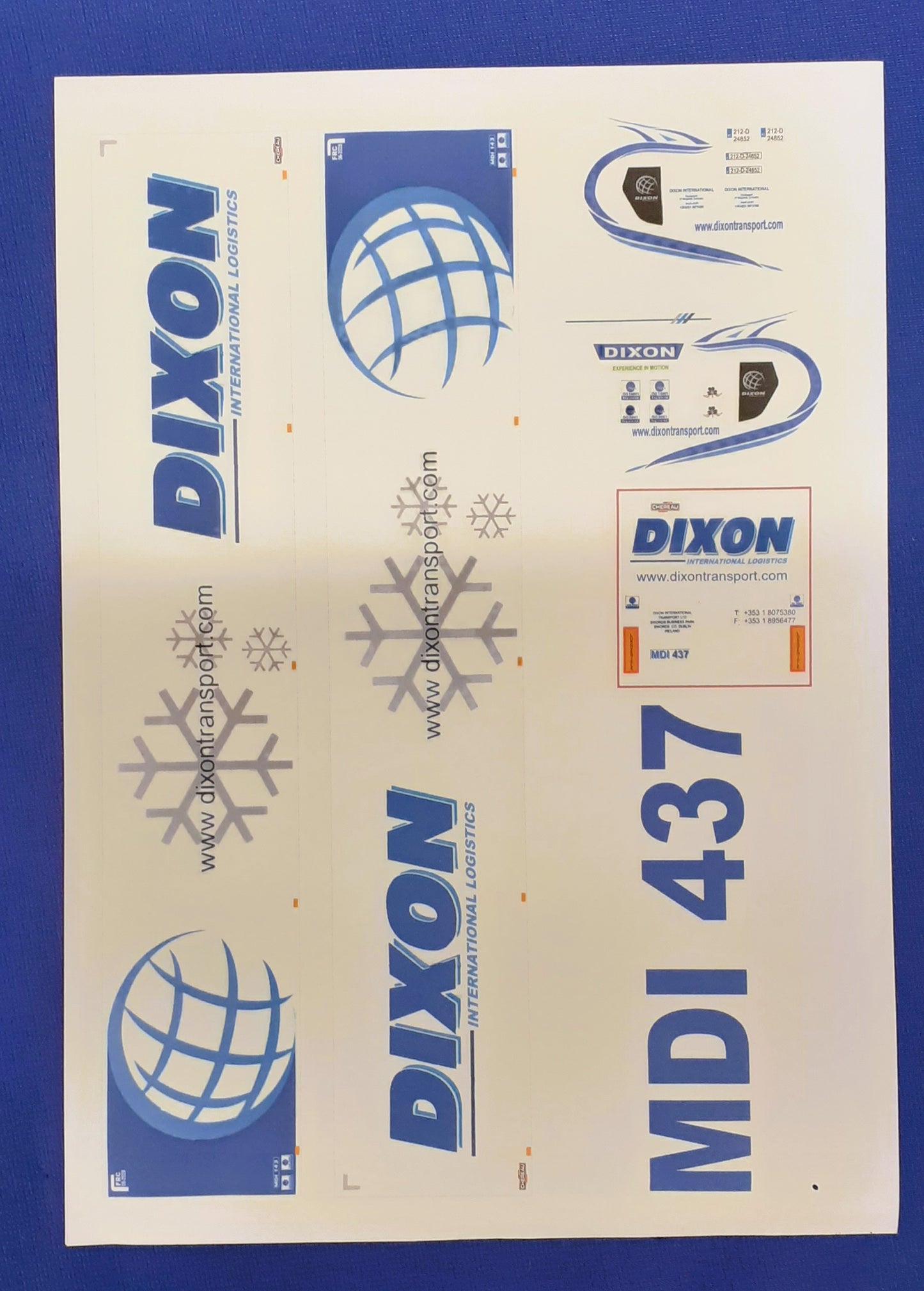 Dixon International Ireland Decals