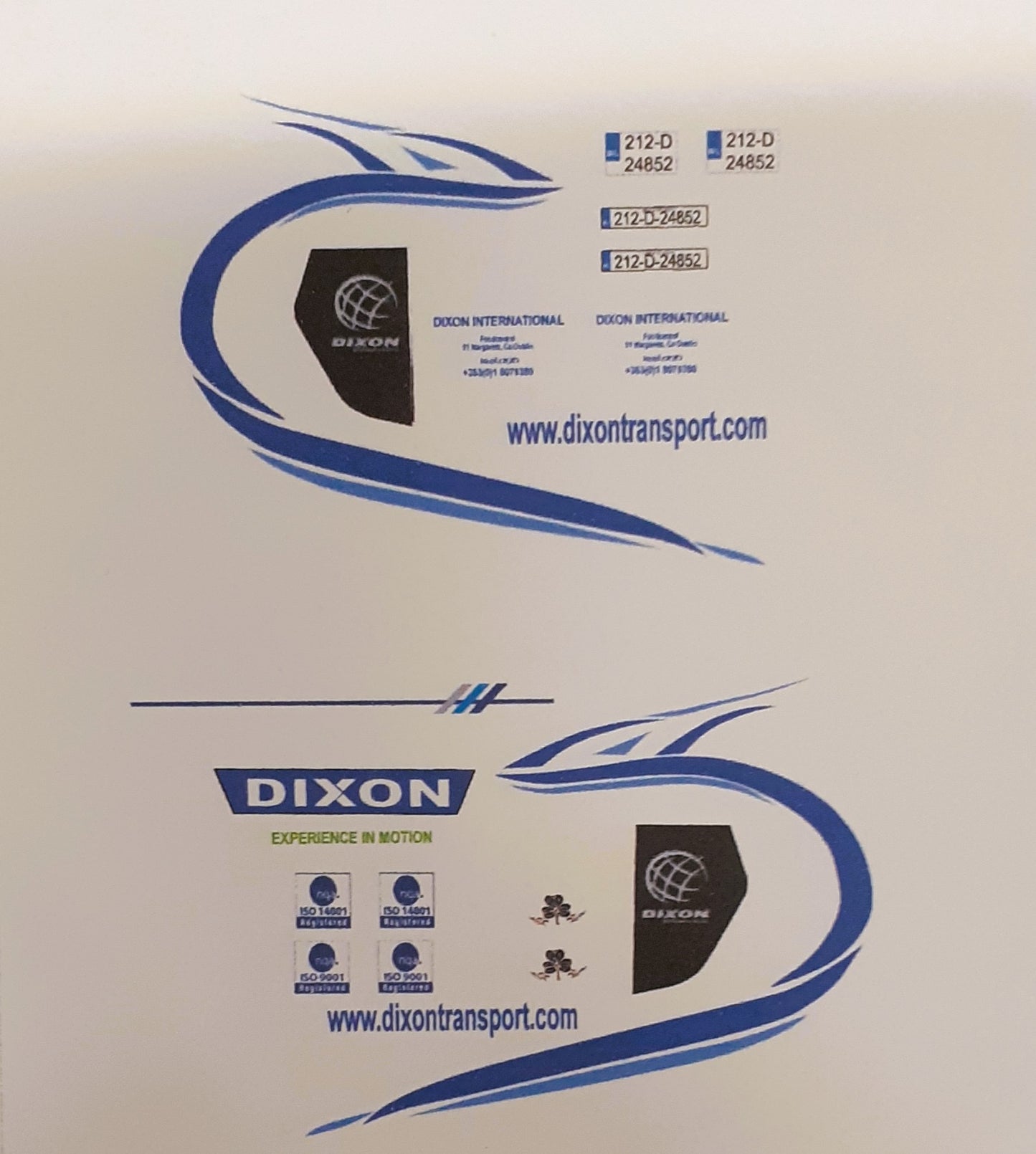 Dixon International Ireland Decals