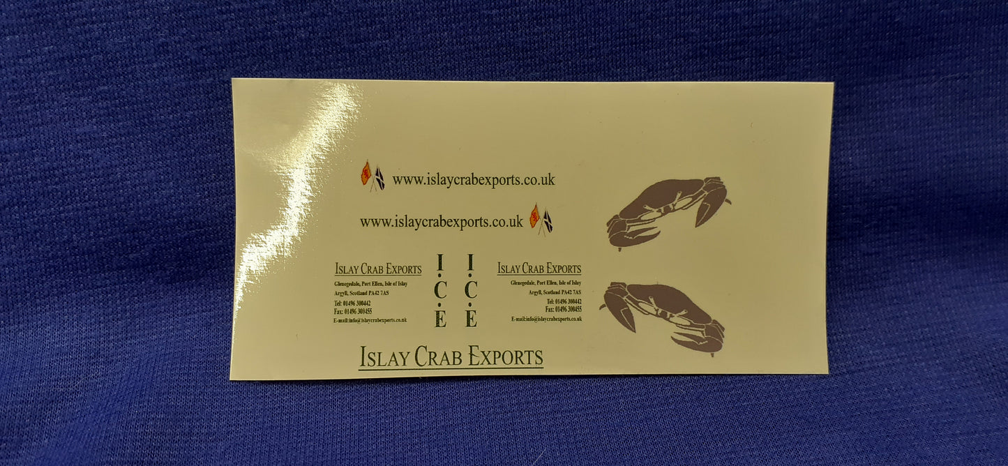 Islay Crab Exports Scotland, 1:50 Scale Waterslide Decals.