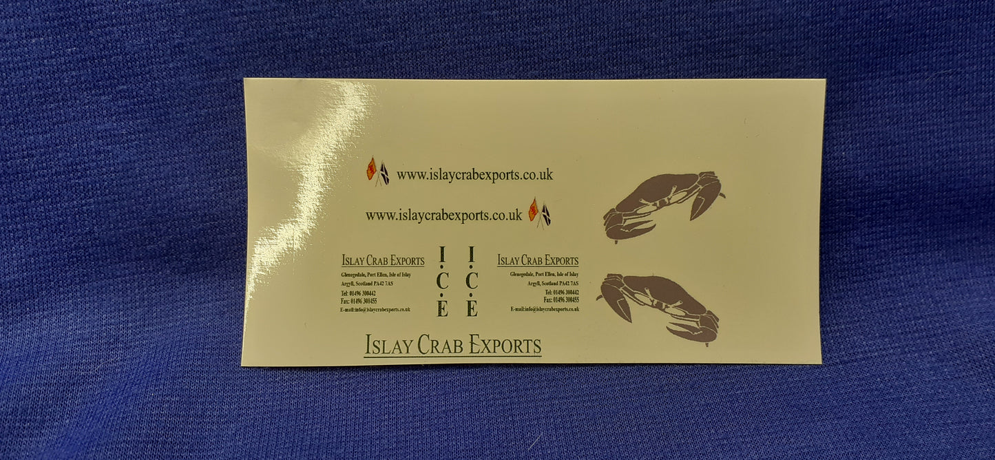 Islay Crab Exports Scotland, 1:50 Scale Waterslide Decals.