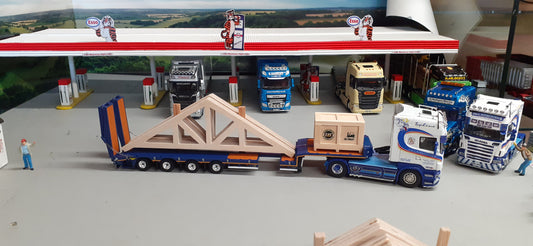 1:50 Scale Handcrafted Timber Roof Trusses x 4, Plus Small Box