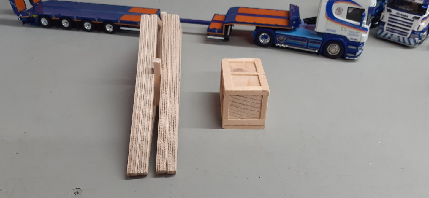 1:50 Scale Handcrafted Timber Roof Trusses x 4, Plus Small Box