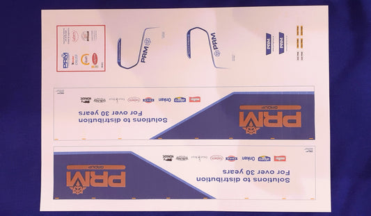 1:50 Scale PRM Group Scania S Series & Trailer. Waterslide Decals