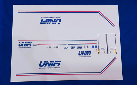 1:50 Scale Unifi Scania 143 & Trailer. Waterslide Decals