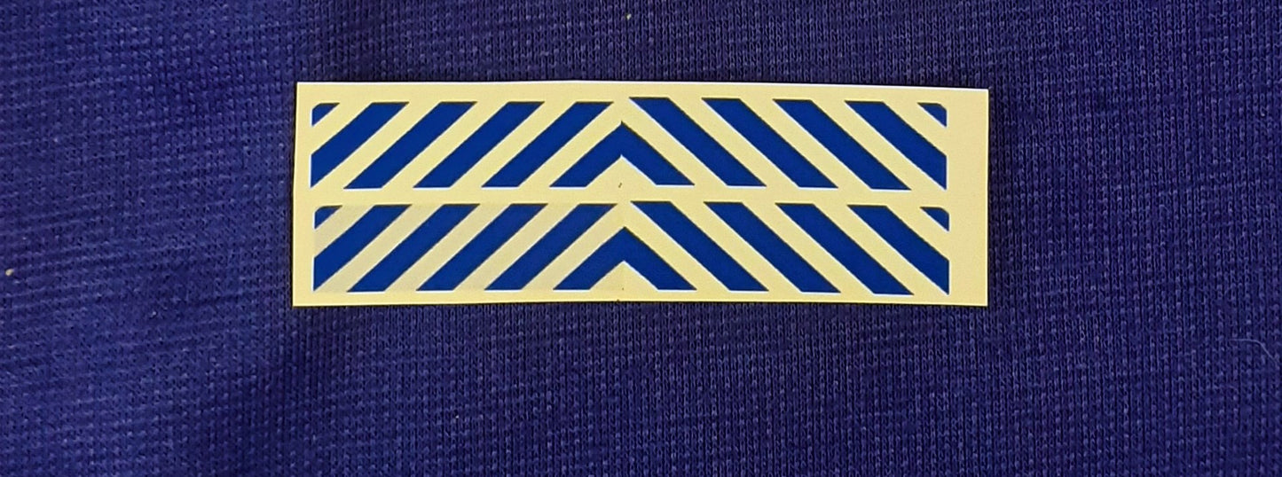 1:50 Scale Chevron Bumper Decals, Scania, Volvo, Daf Clear Waterslide Decals