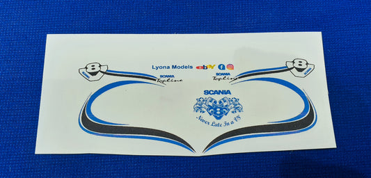 1:50 Scale Scania V8 Topline Griffin, Clear Waterslide Decals