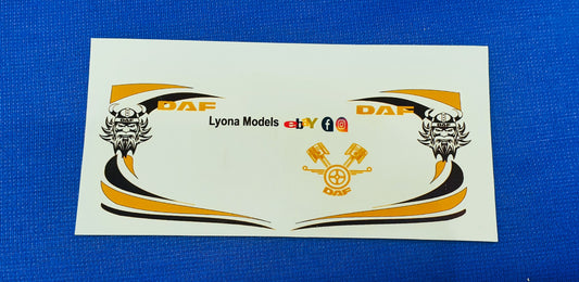 1:50 Scale Daf Decals, Daffy Duck, Clear Waterslide Decals