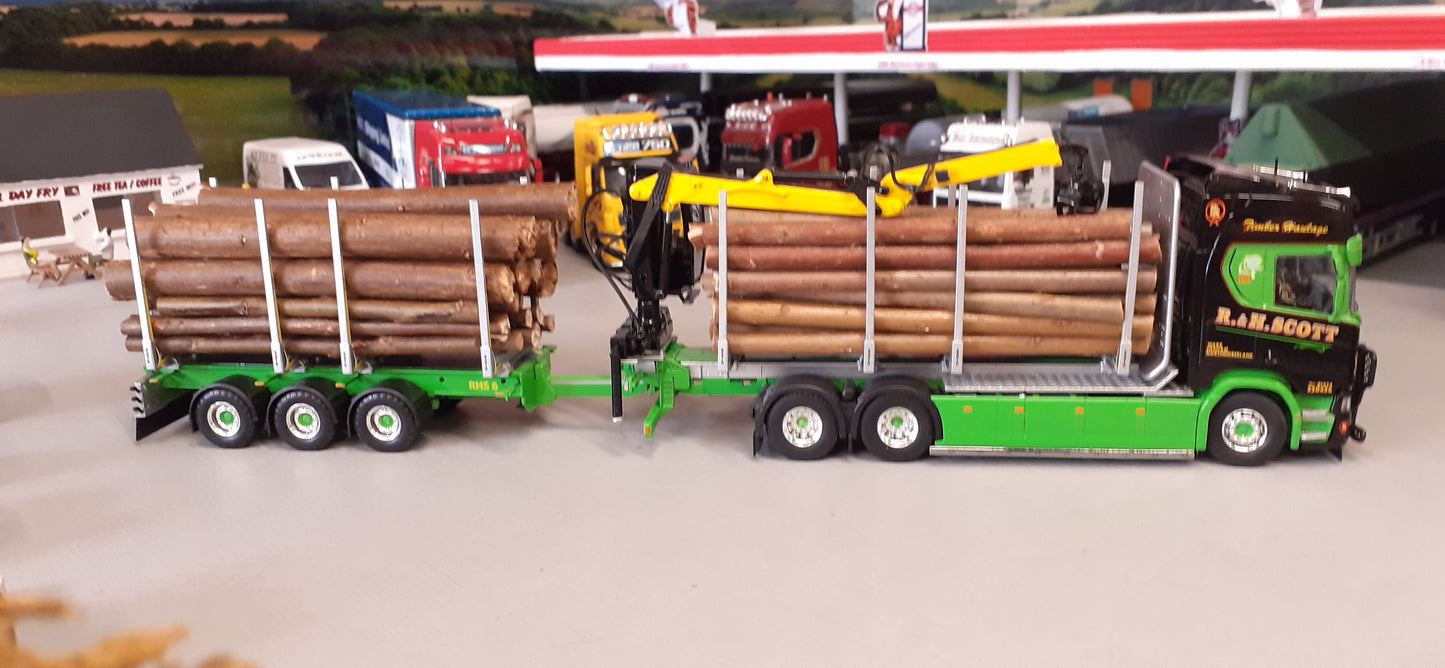 1:50 Scale Tekno R&H Scott Timber Haulage, Scania Rigid & Trailer