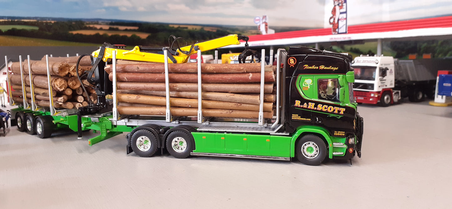 1:50 Scale Tekno R&H Scott Timber Haulage, Scania Rigid & Trailer