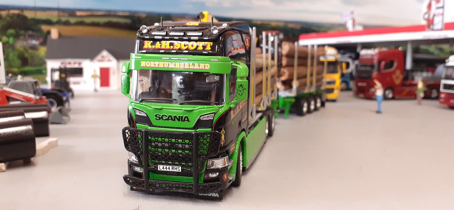 1:50 Scale Tekno R&H Scott Timber Haulage, Scania Rigid & Trailer