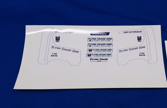 1:50 Scale Flynn Crane Hire Scania Highline Decals